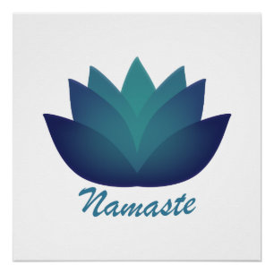 Poster Namaste Lotus Flower
