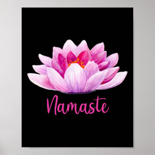 Poster Namaste Lotus Yoga Cadeaux Méditation Méditer Fleu
