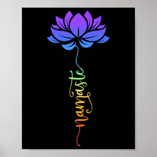 Poster Namaste Méditation de yoga de fleur de lotus