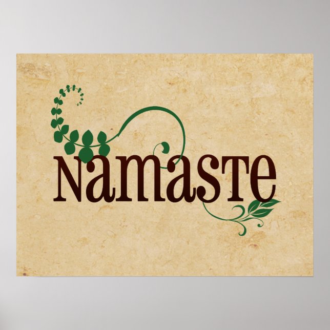 Poster Namaste Yoga (Devant)