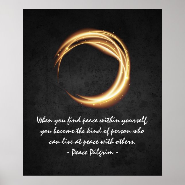 Poster Namaste Yoga Méditation Citations Black Gold ZEN S (Devant)