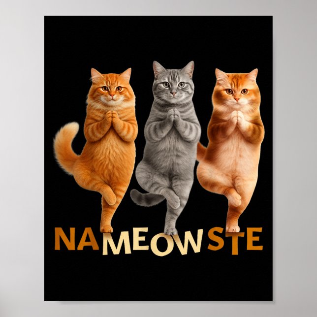 Poster Nameowste Yoga Cat  (Devant)