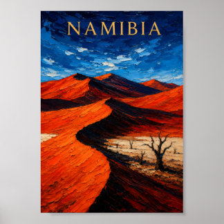 Poster Namibie : Dunes de désert panoramiques Art Souveni