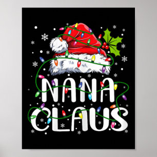 Poster Nana Claus Noël Père Noël Famille jumelée chapeau