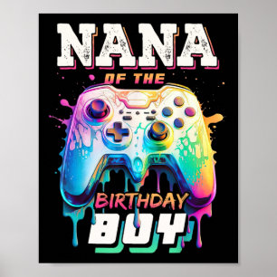 Poster Nana du garçon d'anniversaire jeu vidéo de corresp