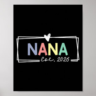 Poster Nana Est 2026 promue grand-mère 2026 pour grand-mè