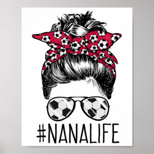 Poster Nana Life Football Grand-mère Fête des Mères Chign