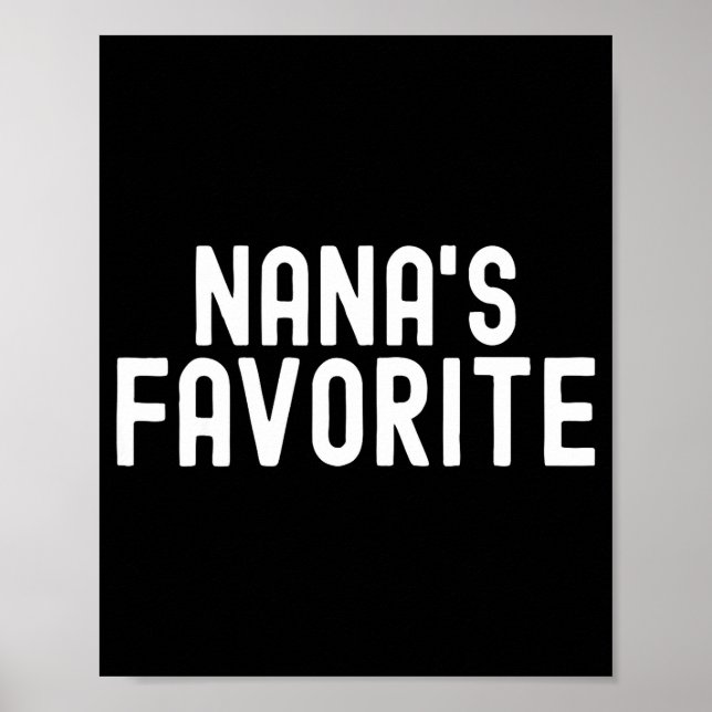 Poster Nana's Favorite Family Baby Granhild Quote Family  (Devant)