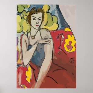 Poster Nancy En Red Chair