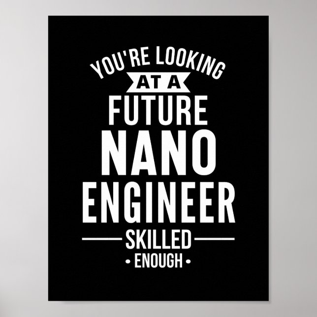Poster NANO cadeau ingénieur (Devant)