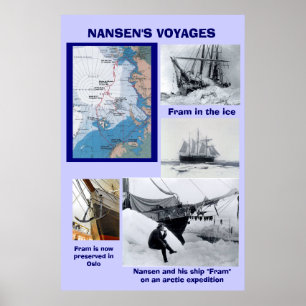 Poster Nansen's Voyages, Fram