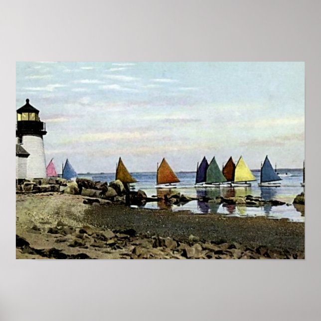 Poster Nantucket Island, Massachusetts (Devant)