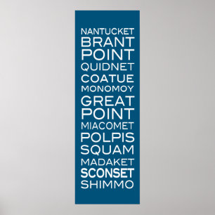 Poster Nantucket place l'affiche moderne audacieuse