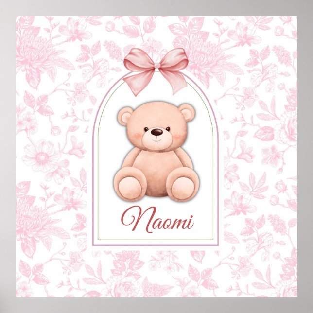 Poster Naomi | Conception personnalisée d'ours en peluche (Devant)