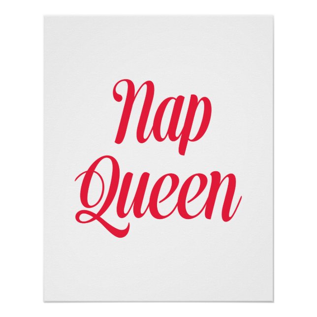 Poster Nap Queen rose cerisier rouge (Devant)
