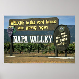 Poster Napa Valley, la Californie, Etats-Unis