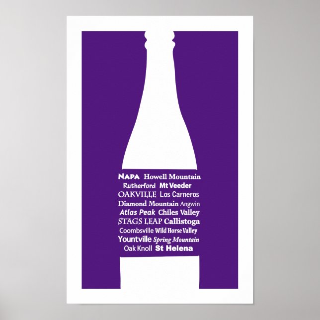 Poster Napa Wine Purple Print (Devant)