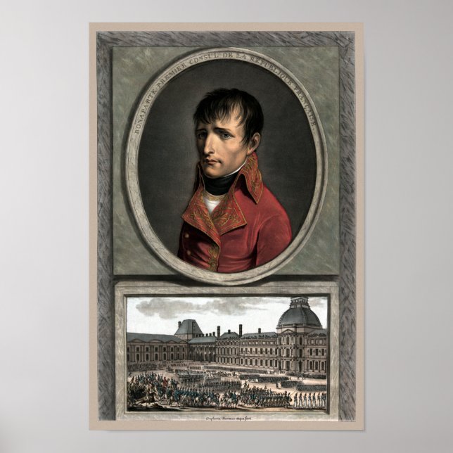 Poster Napoléon Bonaparte — Examen des troupes (Devant)