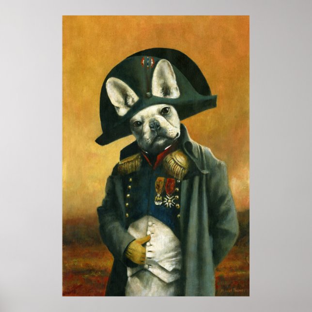Poster Napoléon Bonaparte French Bulldog Imprimer (Devant)