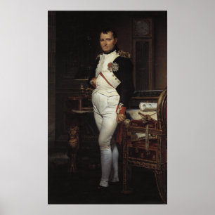 Poster Napoléon dans son étude par Jacques Louis David