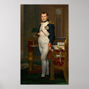 Poster Napoléon d'empereur dans son étude chez le