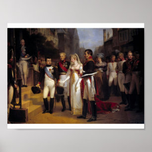 Poster Napoléon et la reine de Prusse à Tilsit