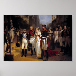 Poster Napoléon et la reine de Prusse à Tilsit