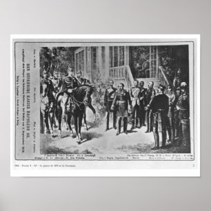 Poster Napoléon III d'empereur et Kaiser Wilhelm I