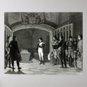 Poster Napoléon méditant avant la tombe