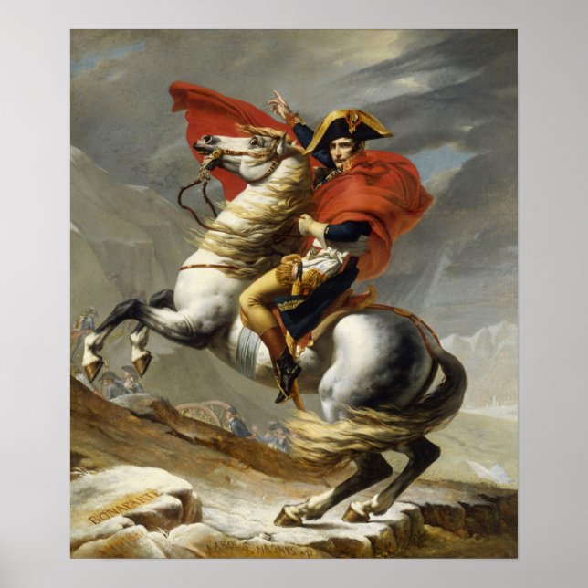 Poster Napoléon Traversant Les Alpes (Devant)