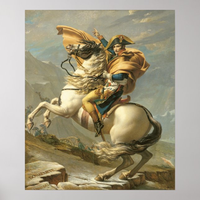 Poster Napoléon Traversant les Alpes au St Bernard (Devant)