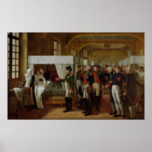Poster Napoleon visiting the Infirmary of Invalides