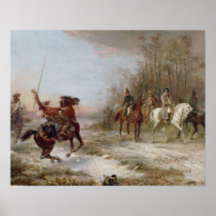 Poster Napoléon's Peril at Brienne-le-Chateau, c.1891 (oi