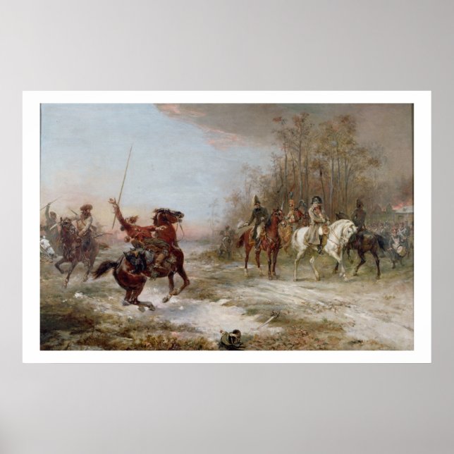 Poster Napoléon's Peril at Brienne-le-Chateau, c.1891 (oi (Devant)