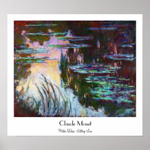 Poster Nappes D'Eau, Mise En Place De Sun Claude Monet