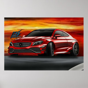 Poster naquash design mercedes amg c63 s coupé