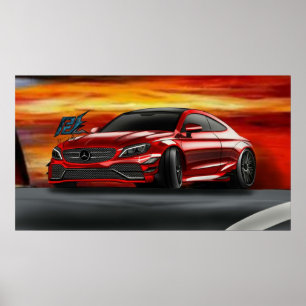 Poster naquash design mercedes amg c63 s coupé