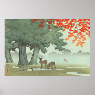 Poster Nara Park Kawase Hasui 1953 Art japonais