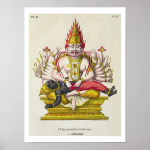 Poster Narasimha, gravé par de Marlet (litho de couleur)
