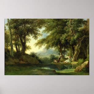 Poster Narcisse Admirer sa Réflexion