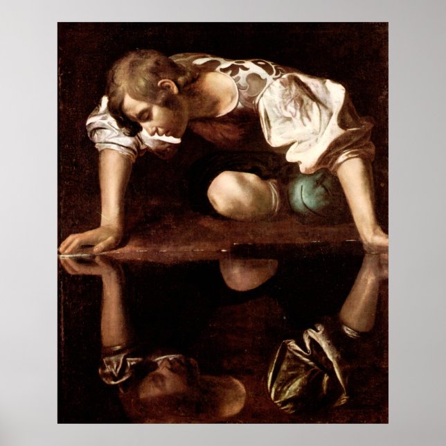Poster Narcisse, Caravaggio (Devant)