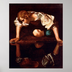 Poster Narcisse par Caravaggio (1599)