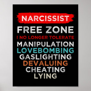 Poster Narcissiste Narcissiste Zone libre Sensibilisation