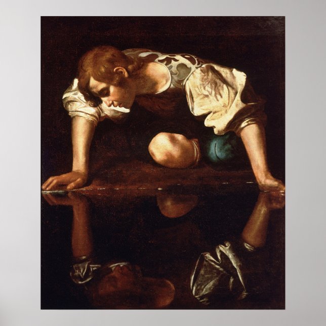 Poster Narcissus de Michelangelo Merisi da Caravaggio (Devant)