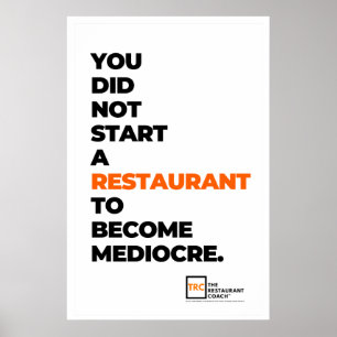 Poster N'arrangez pas pour l'affiche de médiocrité