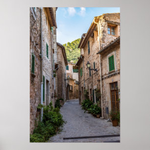 Poster Narrow street in Valldemossa village - Mallorca