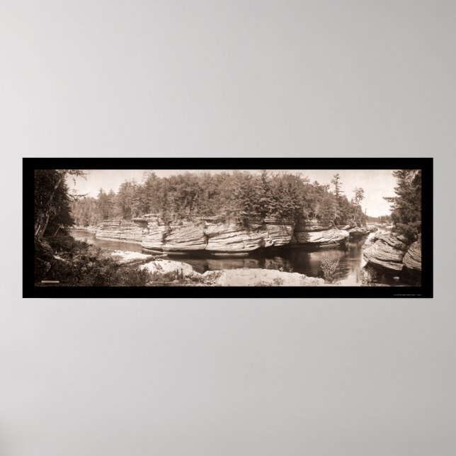 Poster Narrows of WI Dells Photo 1900 (Devant)