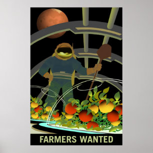 Poster NASA / Agriculteurs Recherchés /