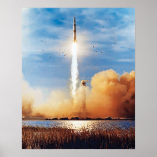 Poster NASA Apollo 8 Rocket Launch Kennedy Space Center