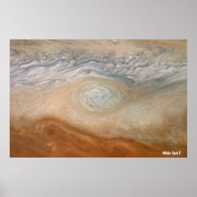 Poster NASA/ Juno / Jupiter / White Spot Z / (Devant)
